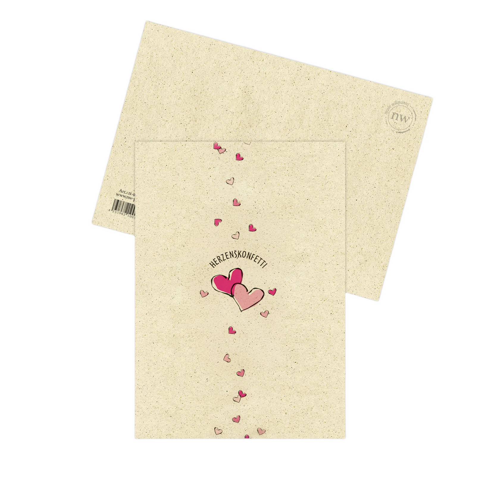 "Herzenskonfetti" Grußkarte