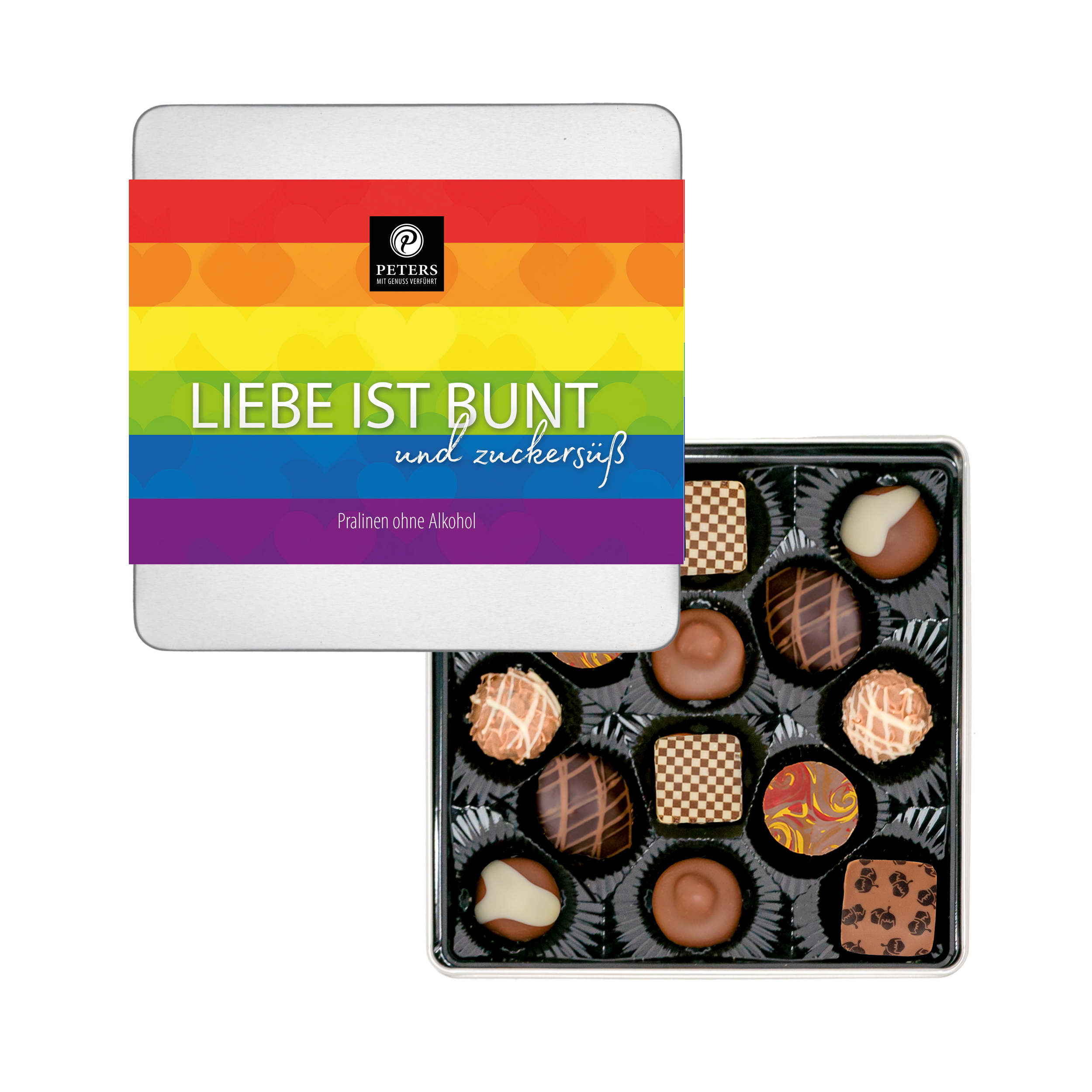 Pralinen-Mischung "Liebe ist bunt"