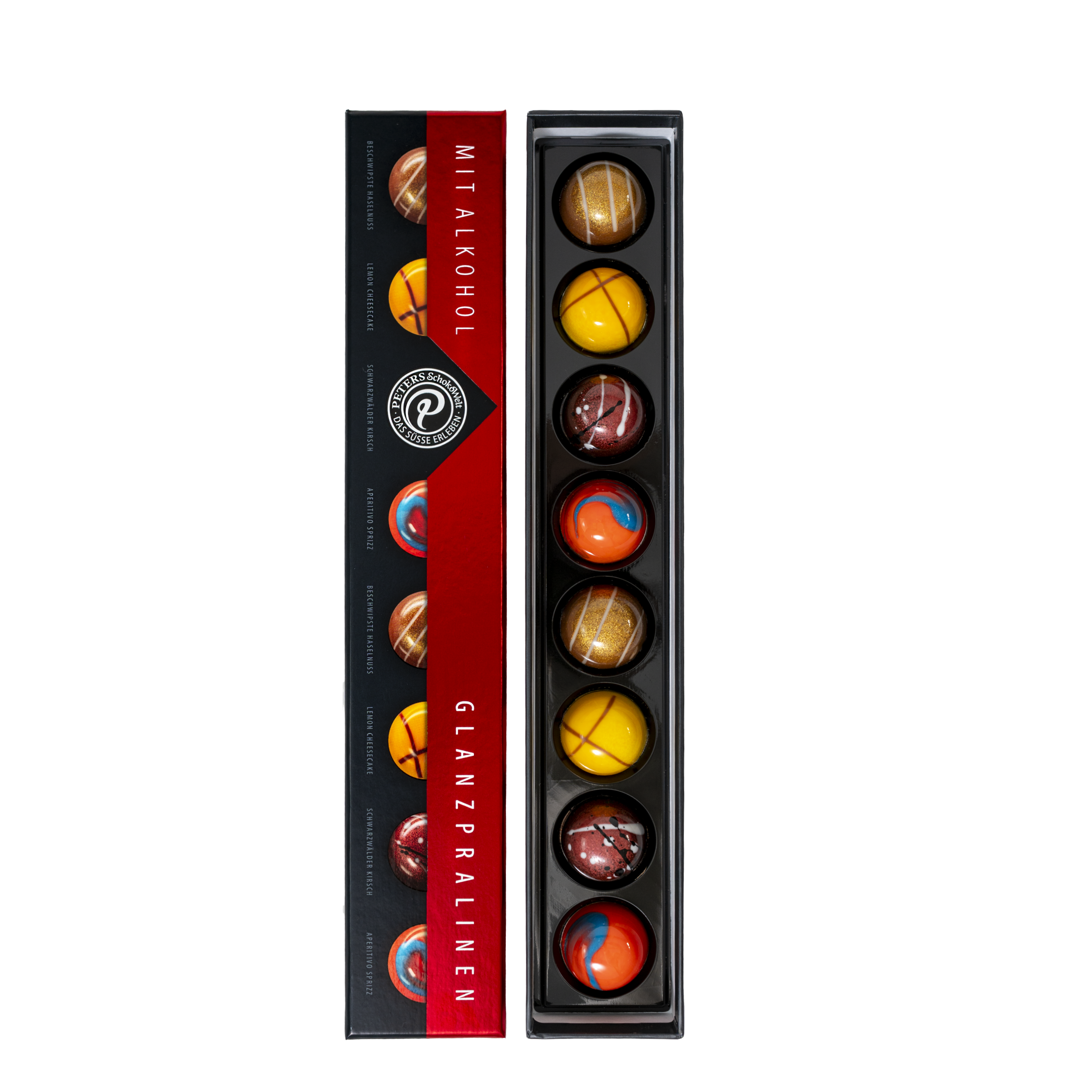 Glanzpralinen-Mischung mit Alkohol